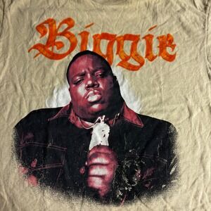 Notorious BIG Biggie Smalls Graphic T-Shirt Brooklyn Mint‎ Tan Mens Large